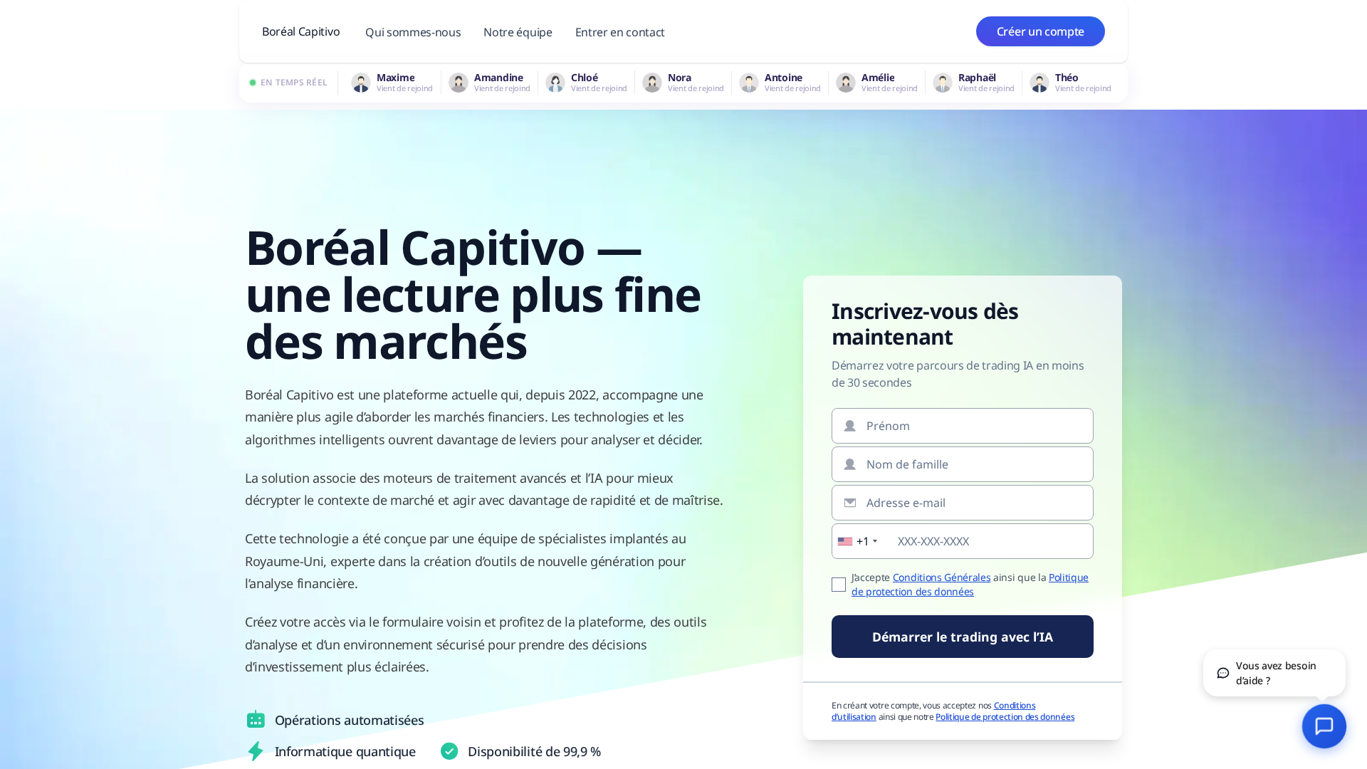 Screenshot of borealcapitivoai.com