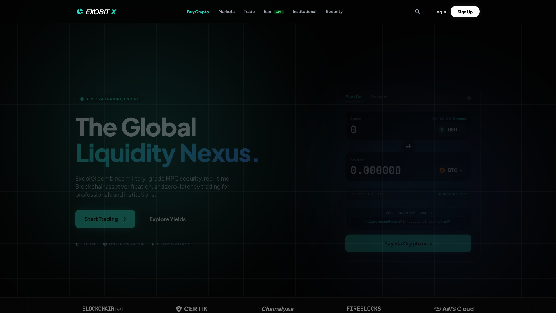 Screenshot of exobitx.com