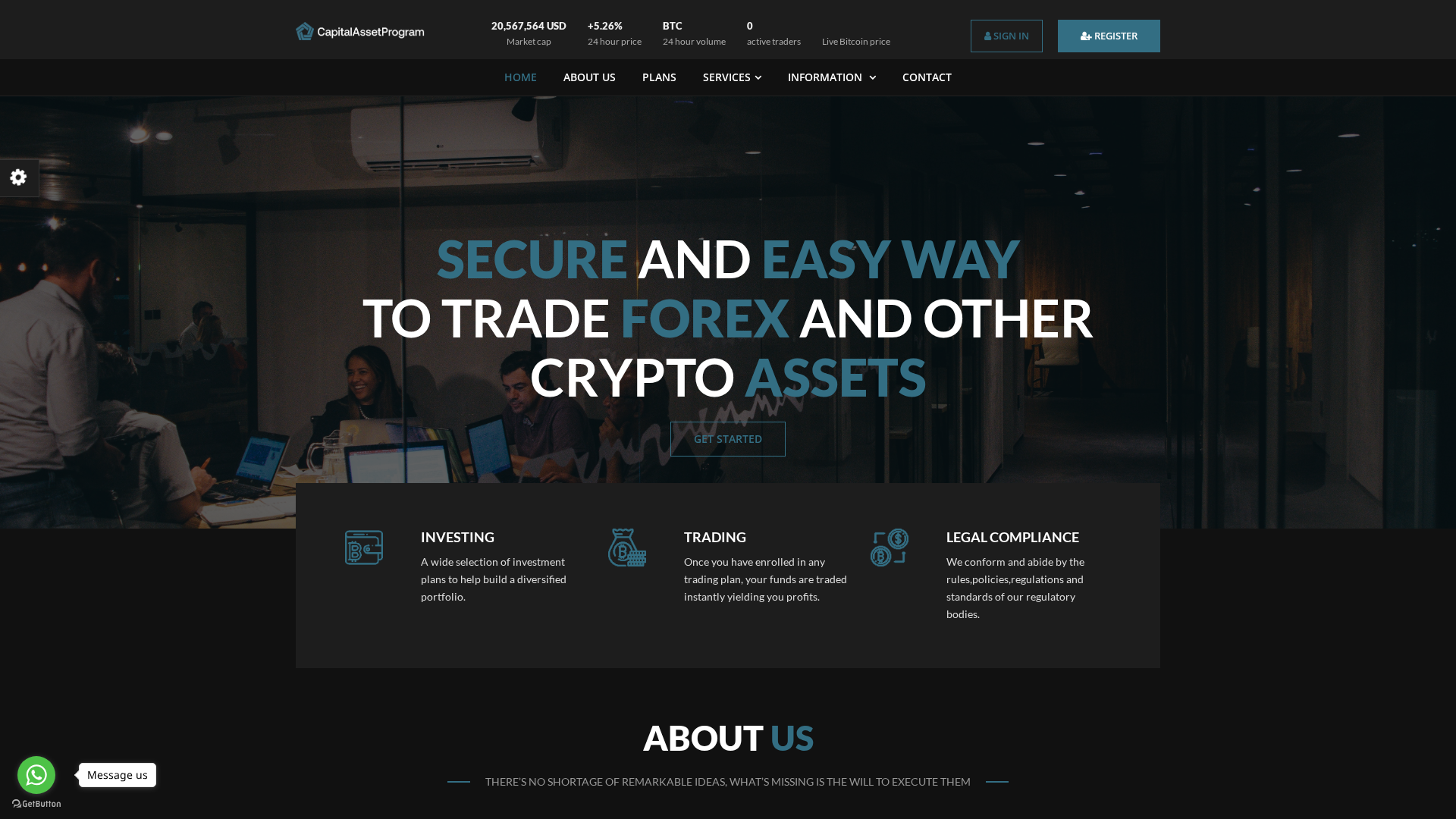 Screenshot of capitalsassetprogram.com