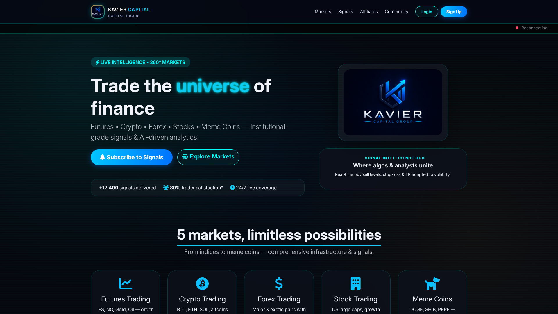 Screenshot of kaviercapitalgroup.com