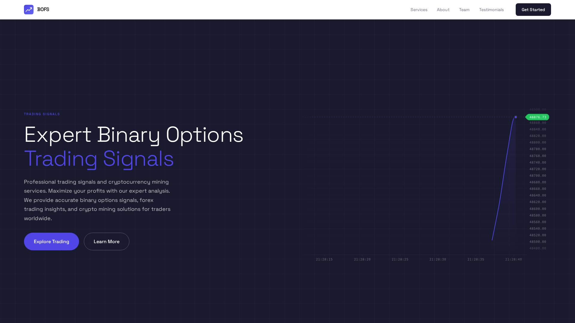 Screenshot of binaryoptionsforexsignals.com