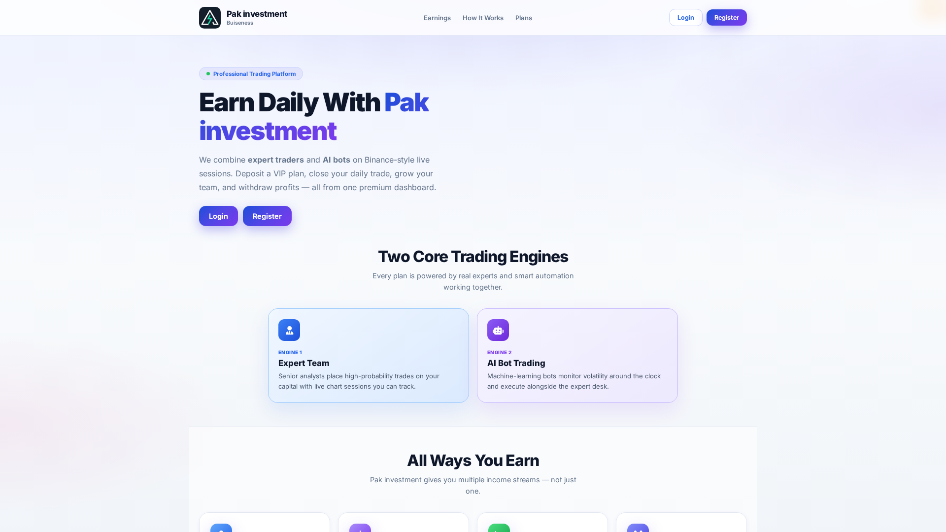 Screenshot of pak-investments.com