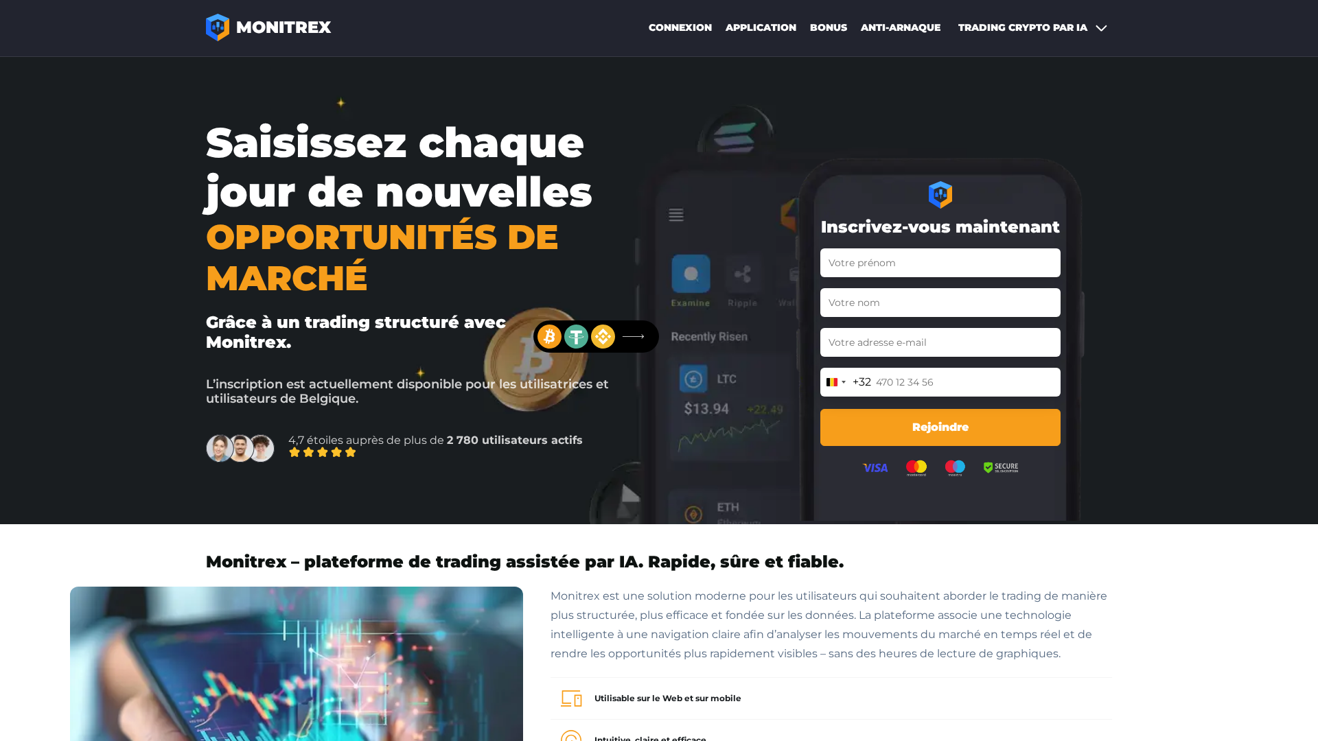 Screenshot of monitrex-be.com