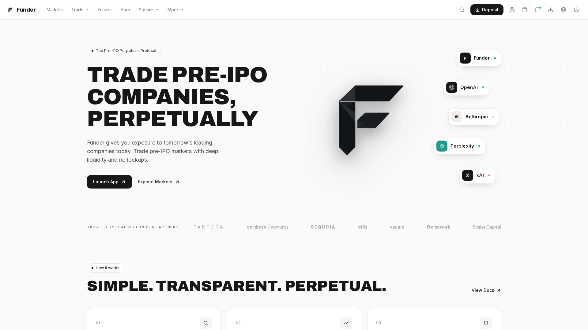 Screenshot of funder.website