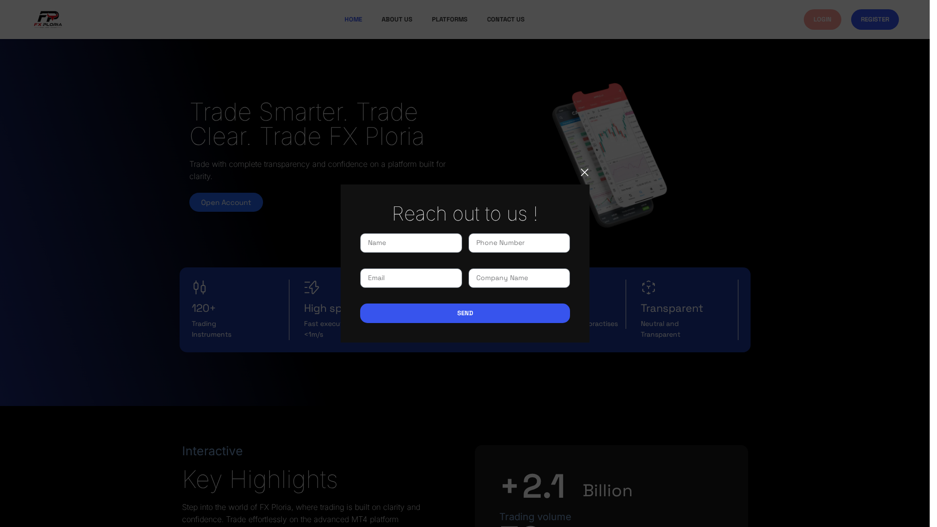 Screenshot of fxploria.com