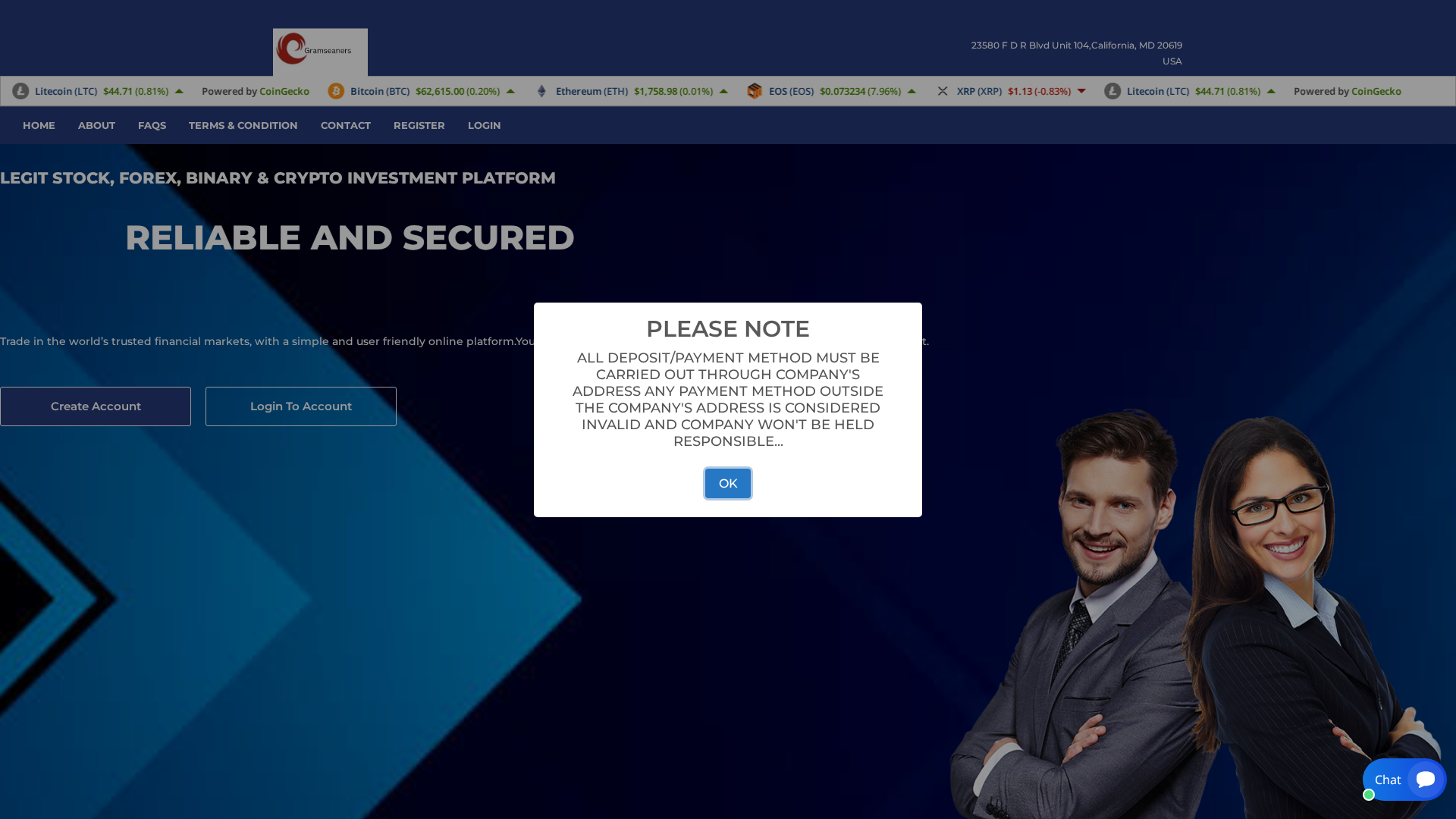 Screenshot of gramsearners.xyz