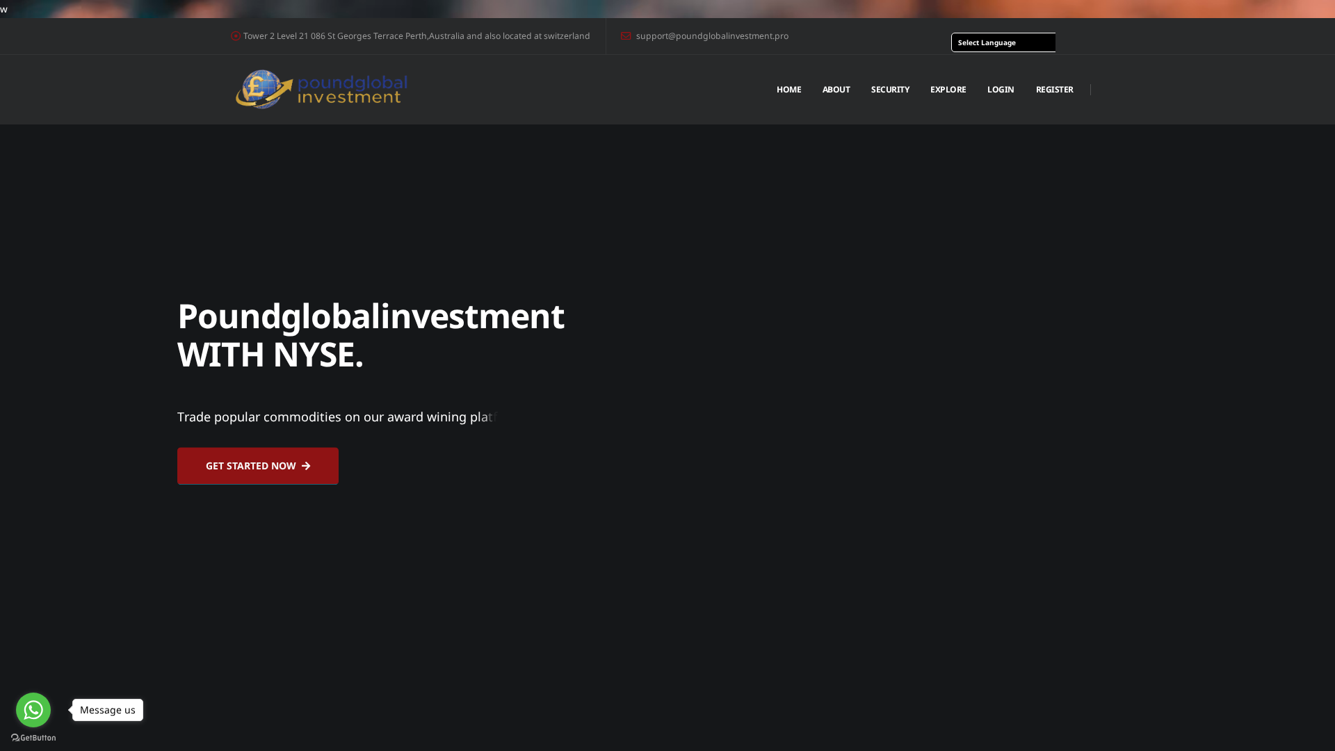 Screenshot of poundglobalinvestment.pro