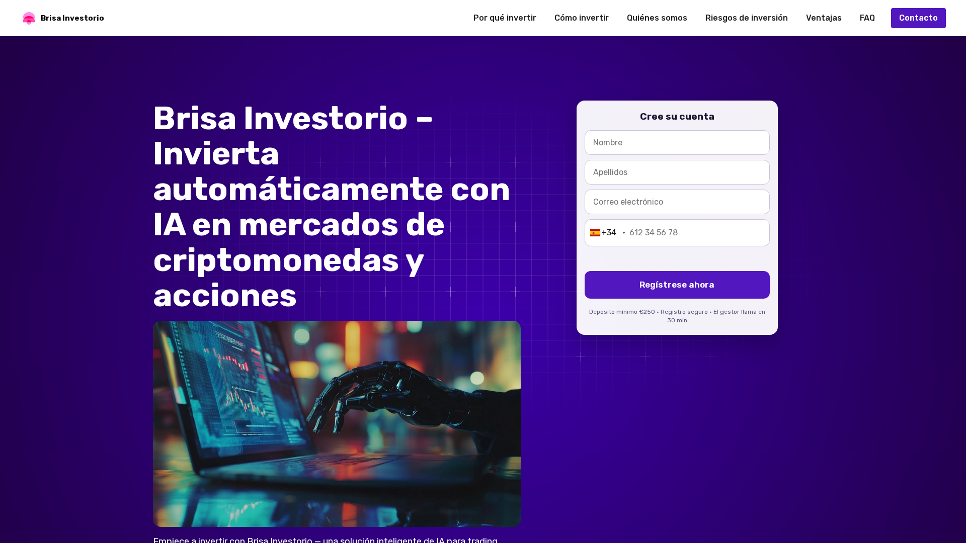 Screenshot of brisa-investorio.business