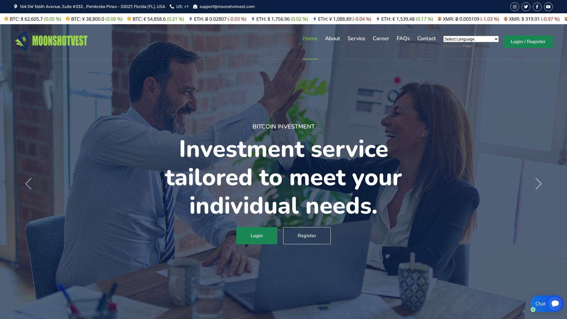 Screenshot of moonshotvest.com