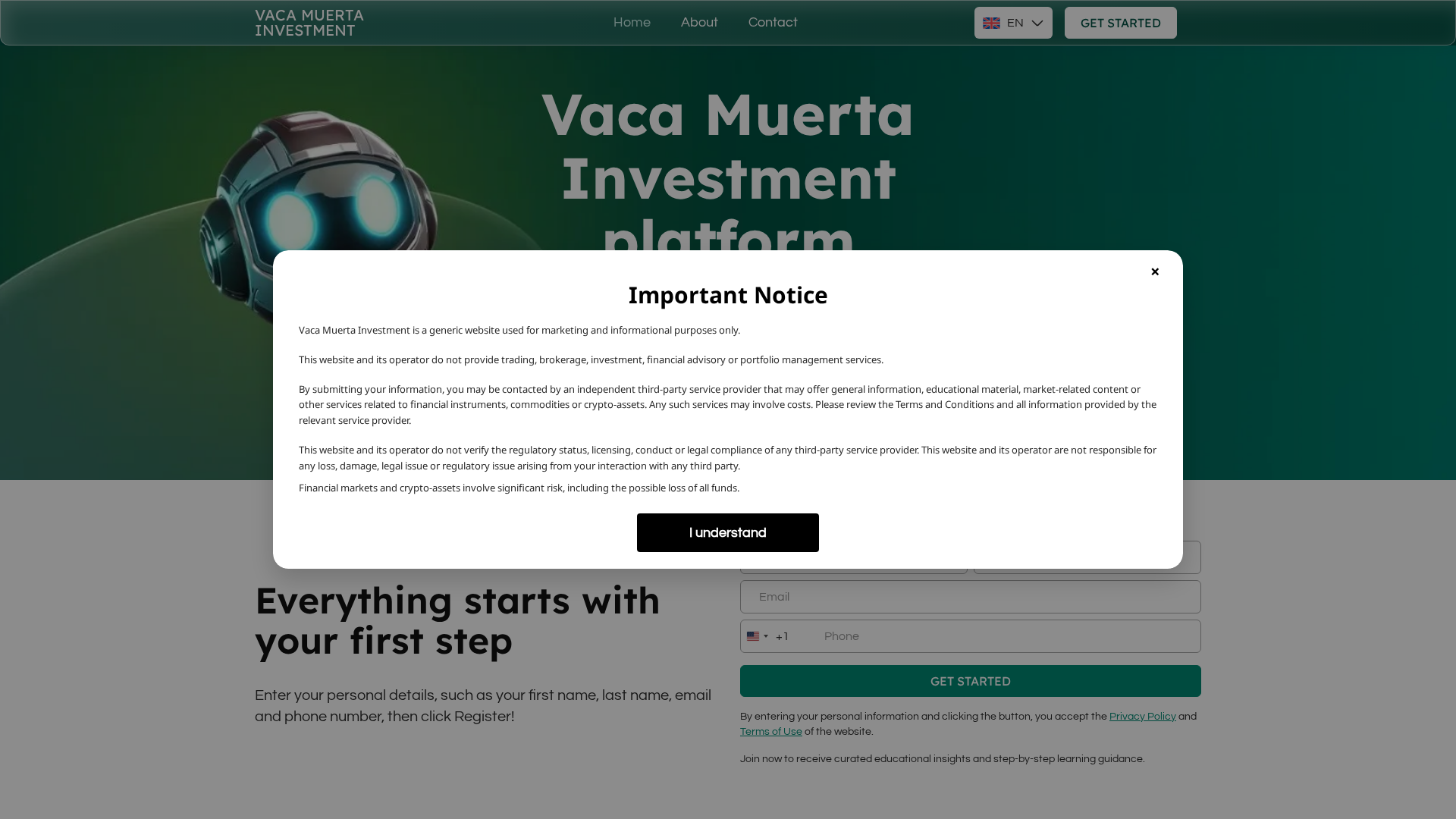 Screenshot of vacamuertainvestment.live
