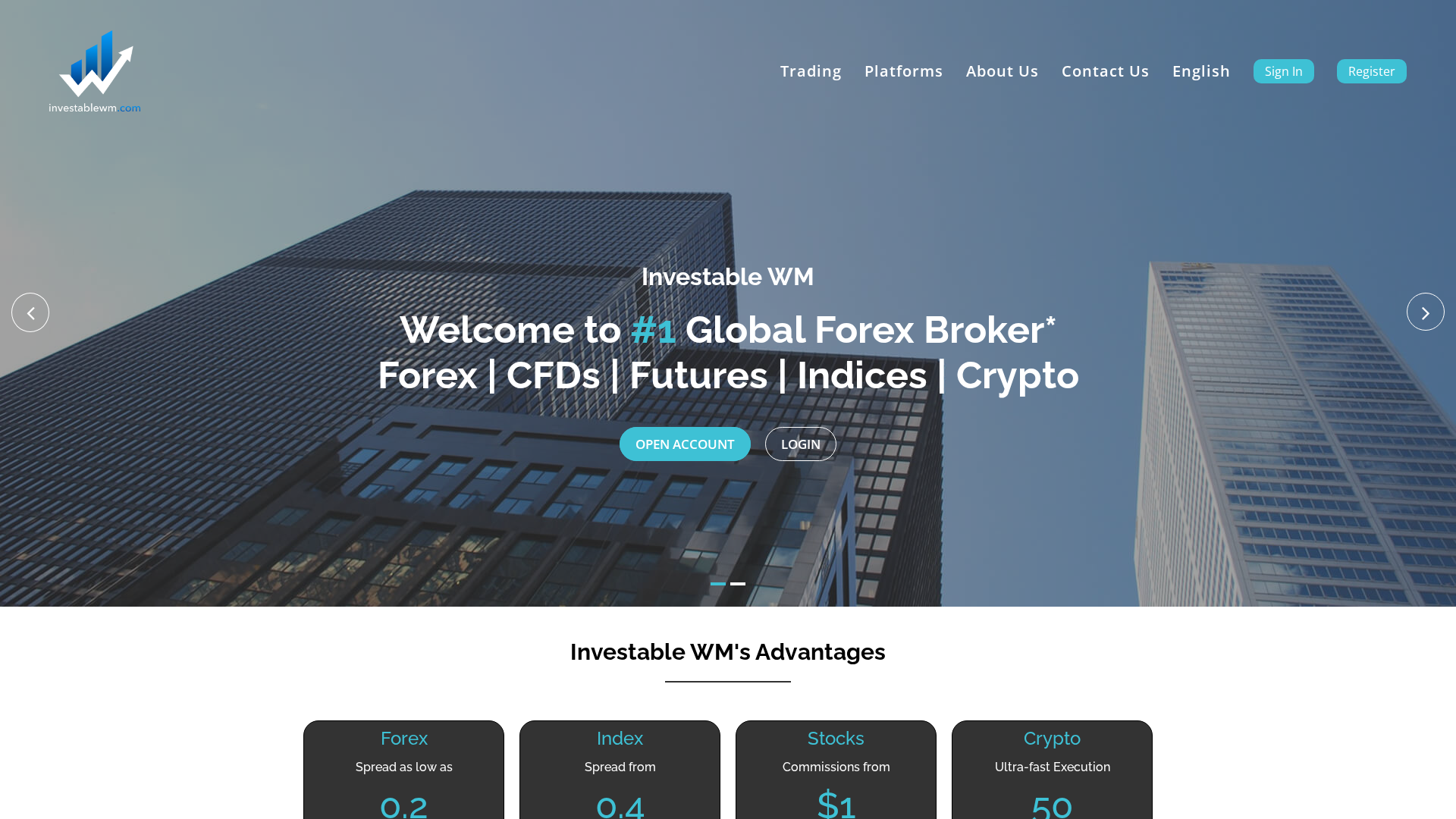 Screenshot of investablewm.com
