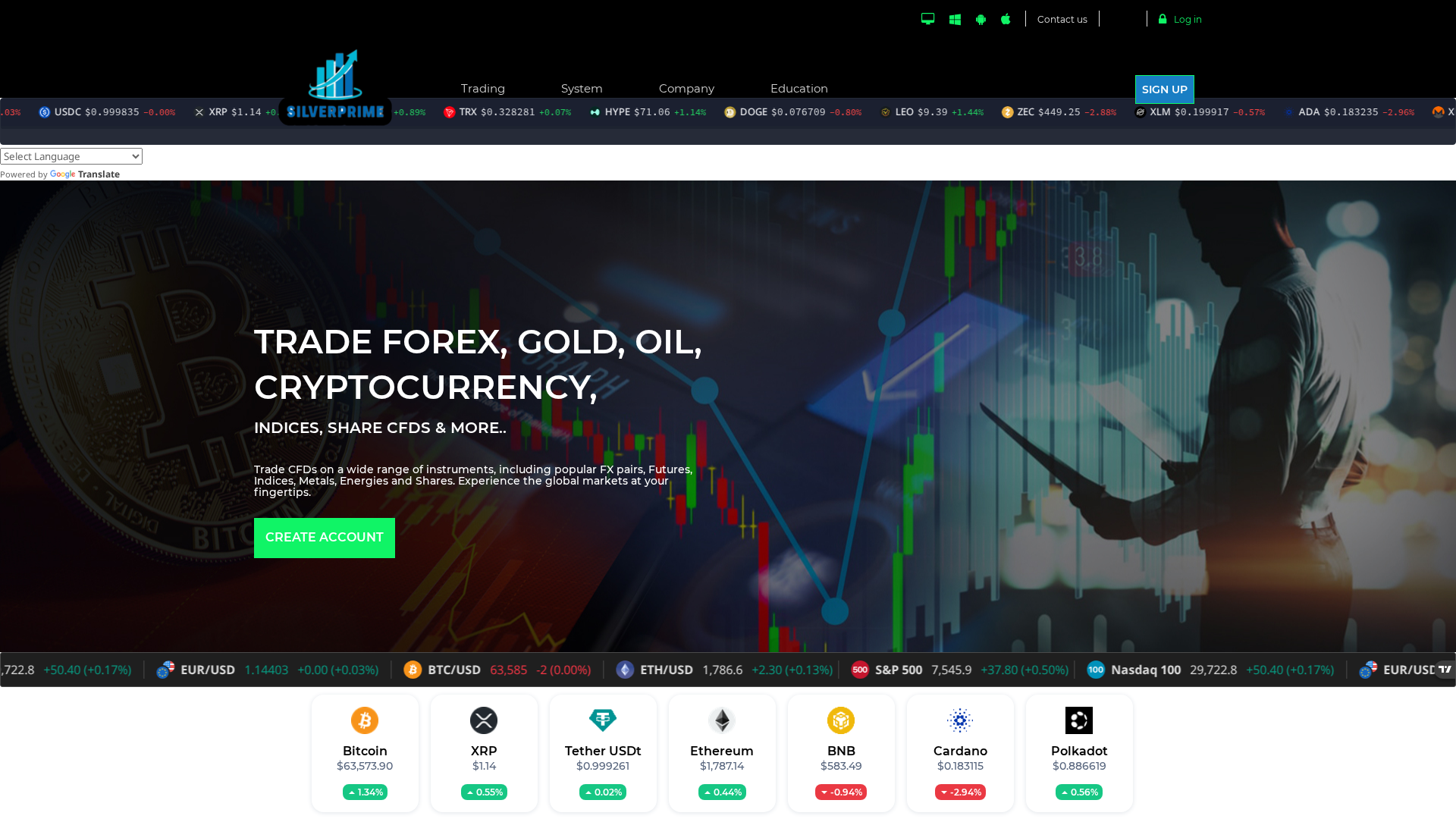 Screenshot of silver-linecore.com