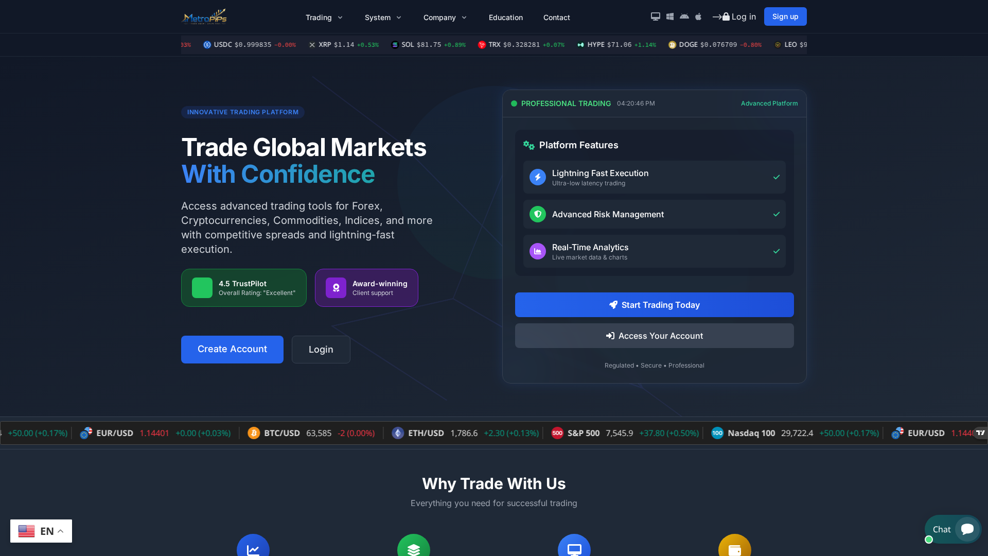 Screenshot of metropip.com