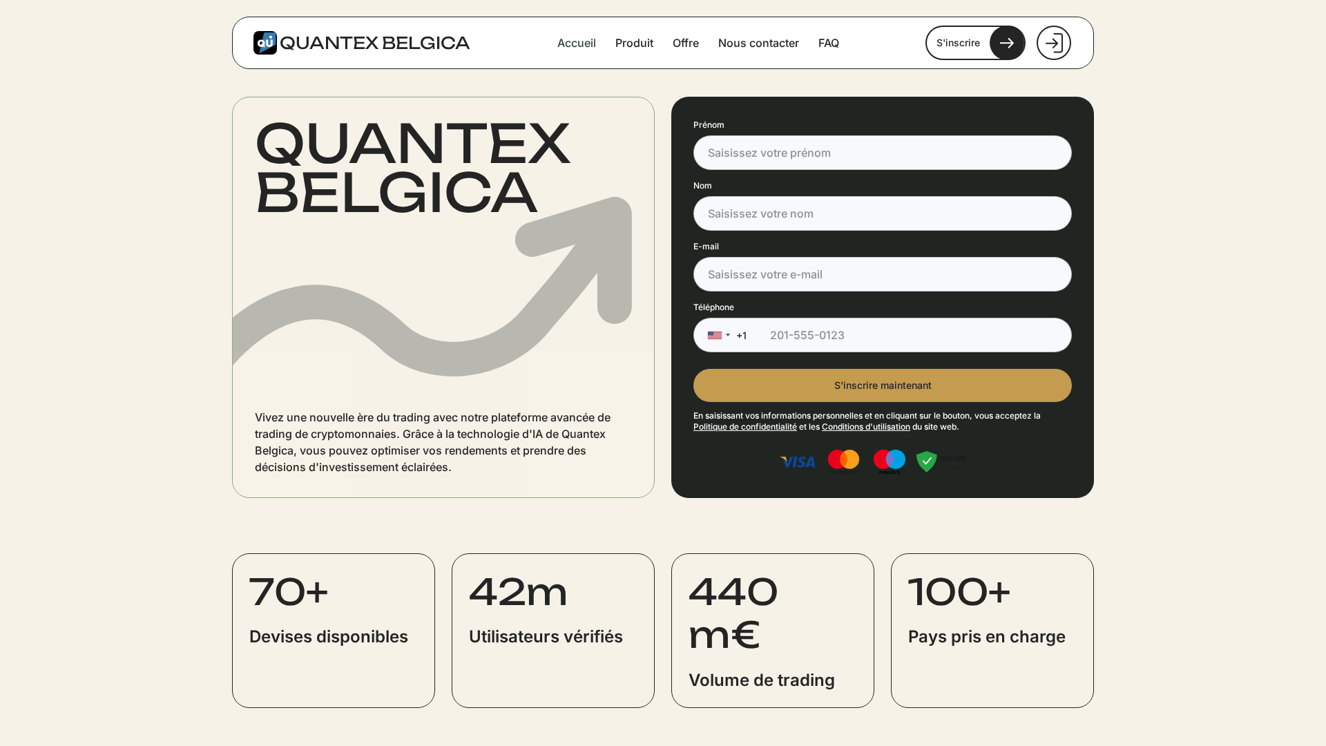Screenshot of quantex-belgica.click