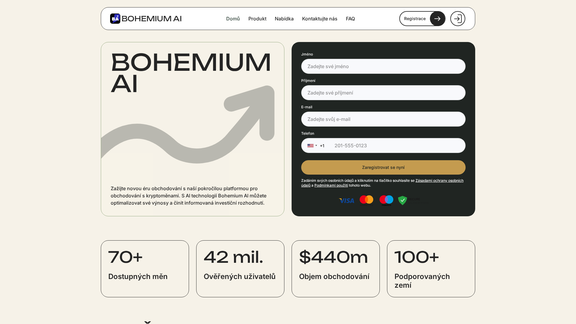 Screenshot of bohemium-ai.click