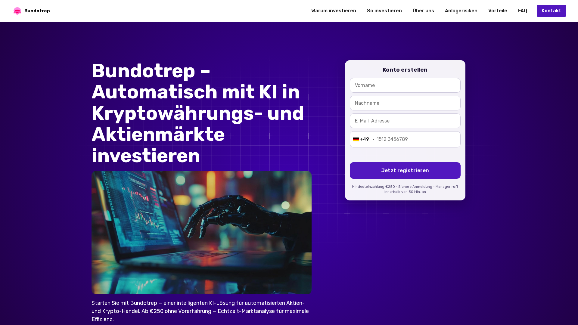 Screenshot of bundotrep-ai.business