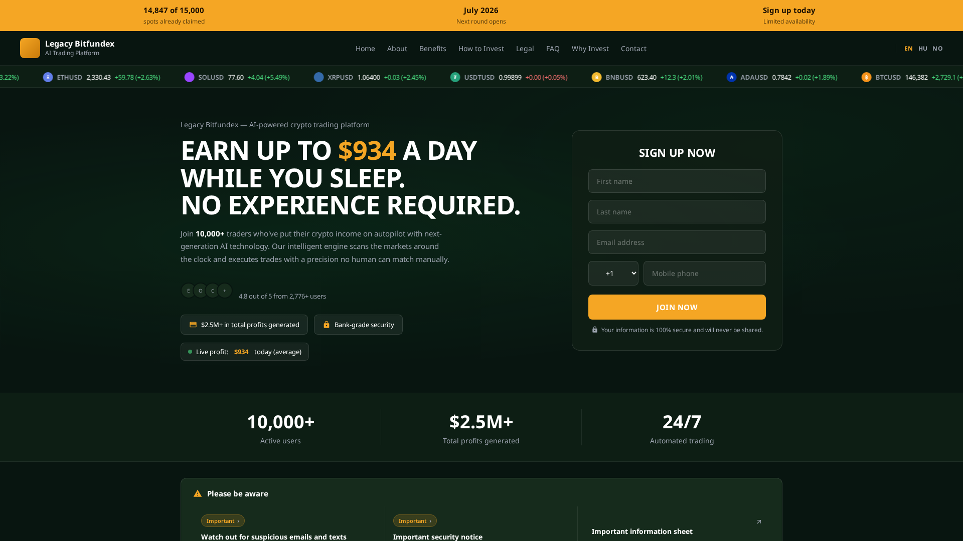 Screenshot of legacy-bitfundex.top
