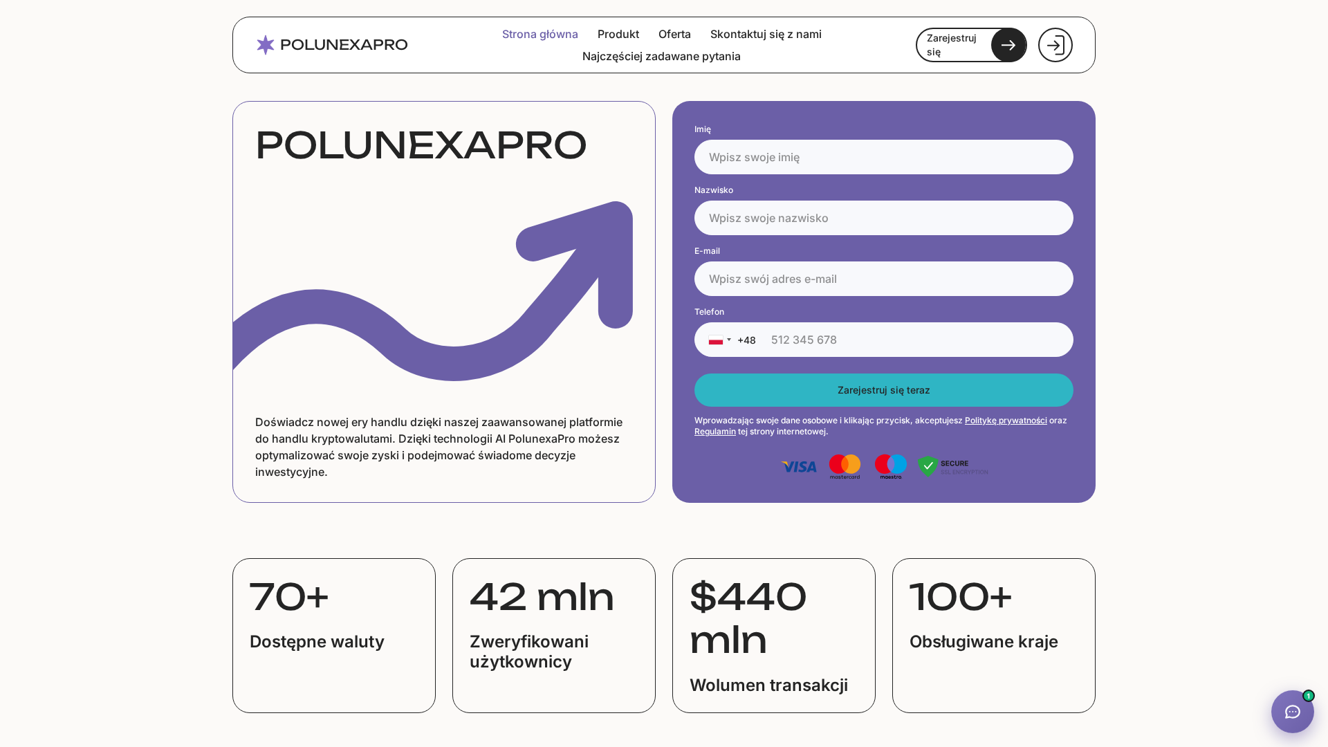 Screenshot of polunexa-pro.com