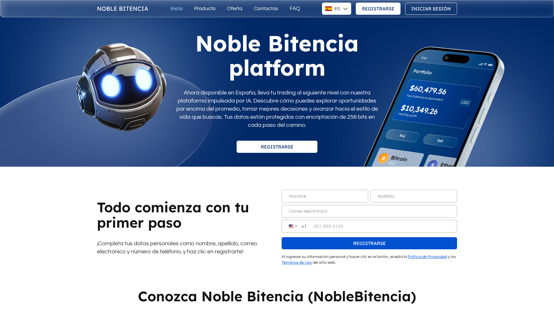 Screenshot of noblebitencia.com