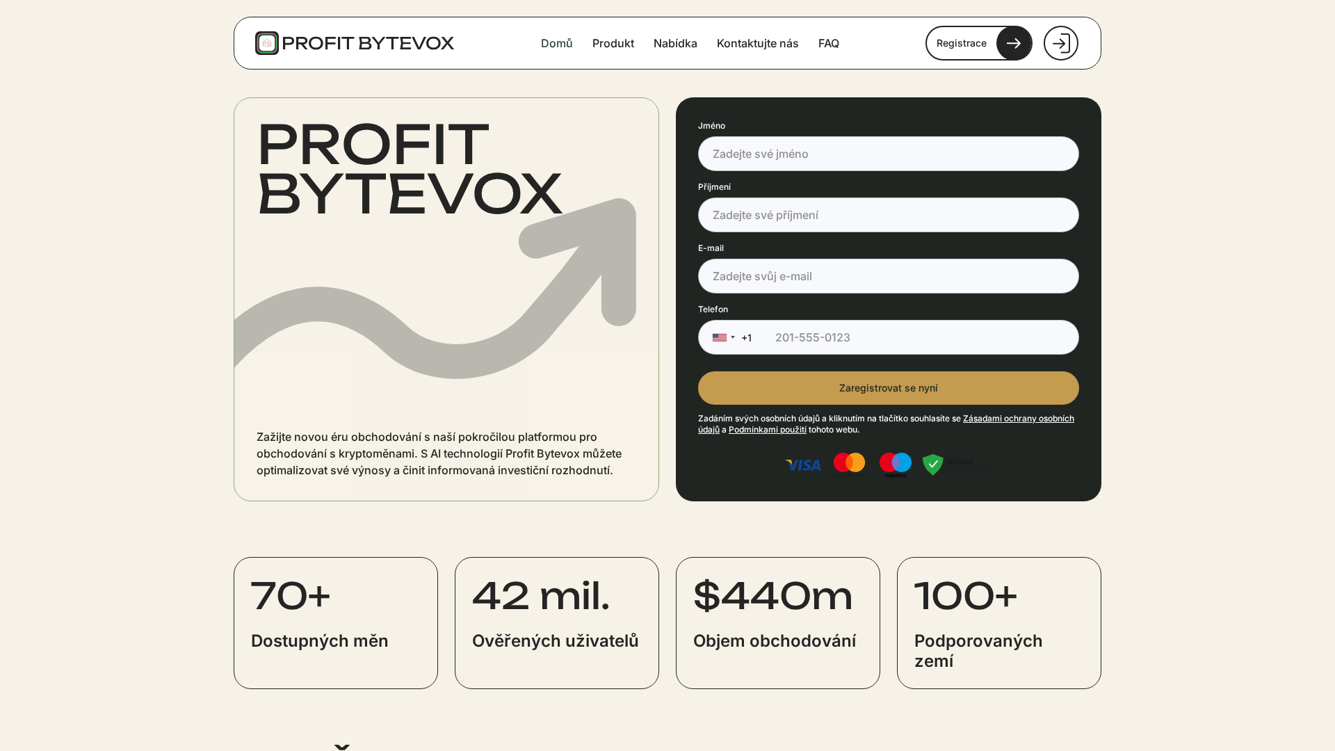 Screenshot of profit-bytevox.click