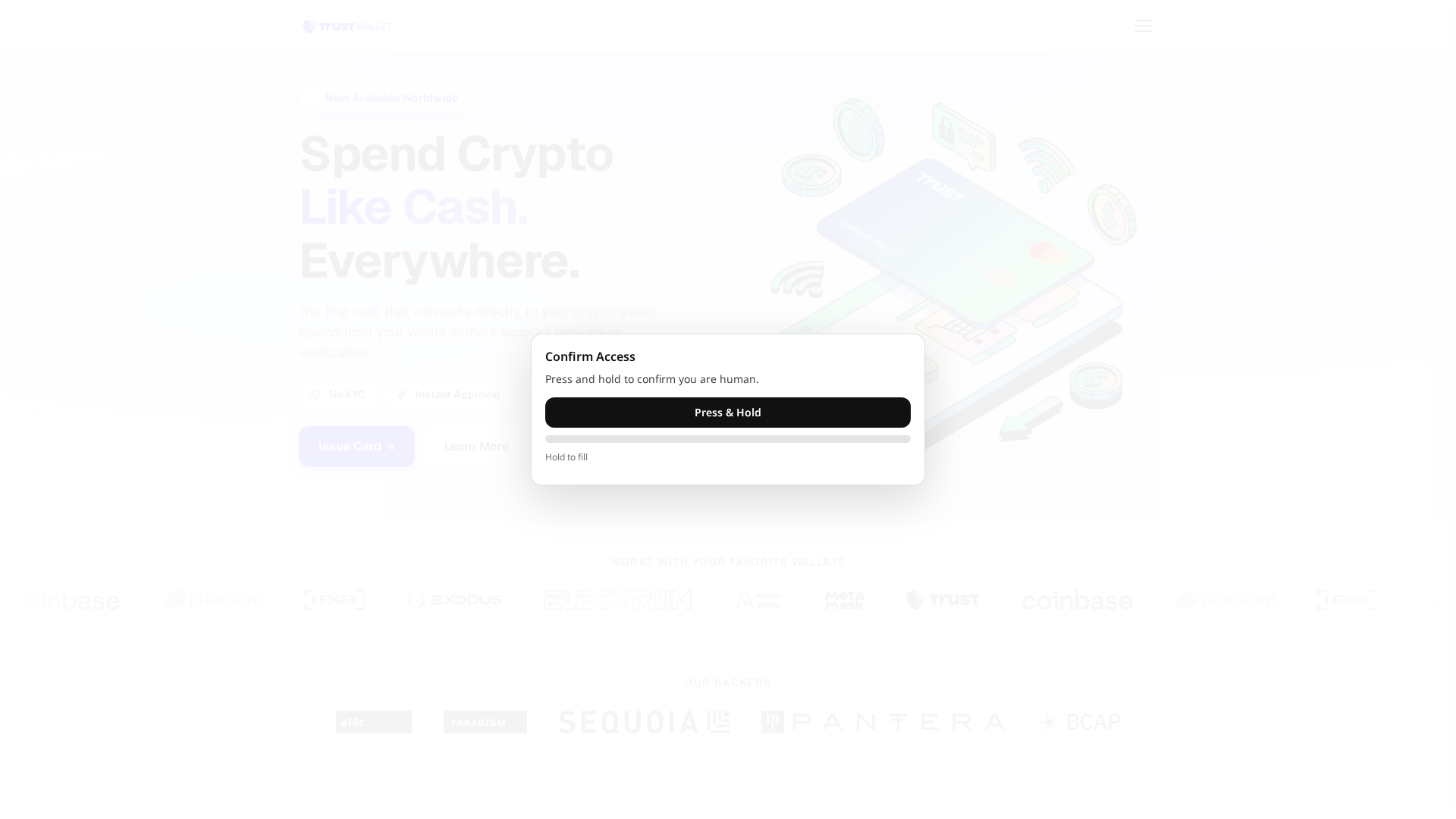 Screenshot of trustcardglobal.live