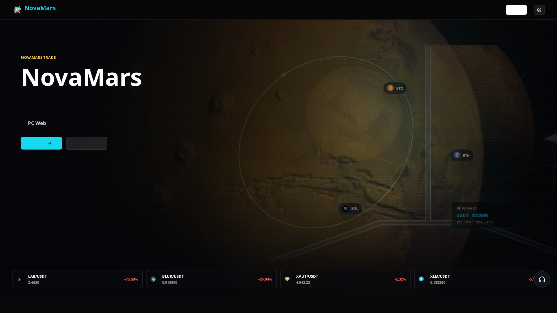 Screenshot of novamarstrade.com