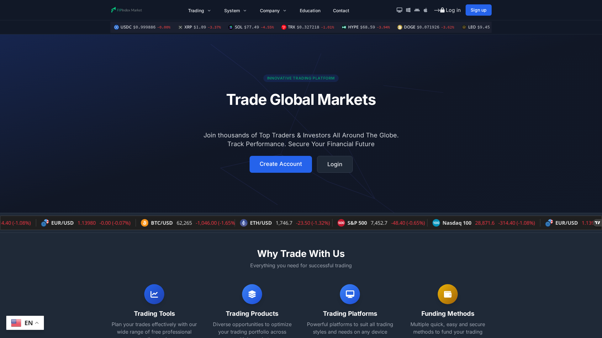 Screenshot of fipindexmarket.pro