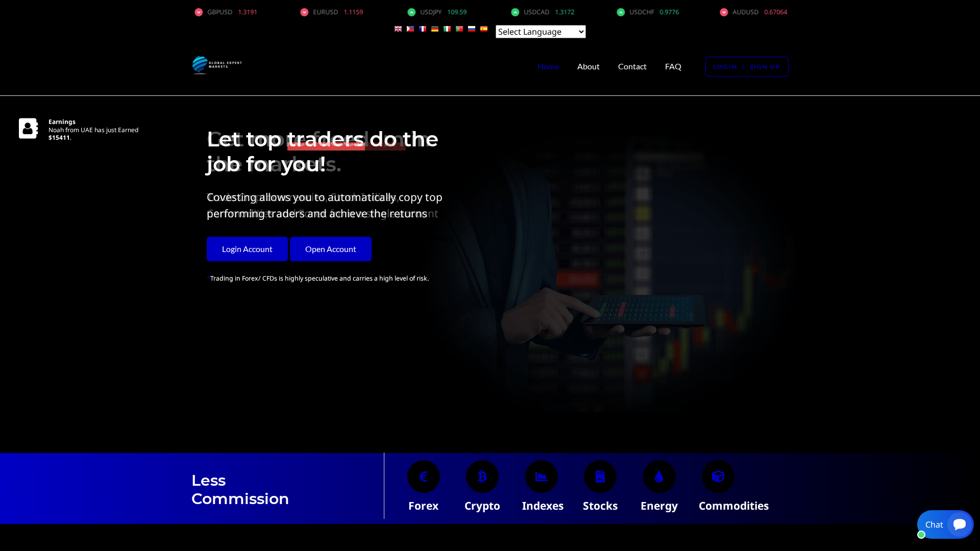 Screenshot of globalemarkets.com