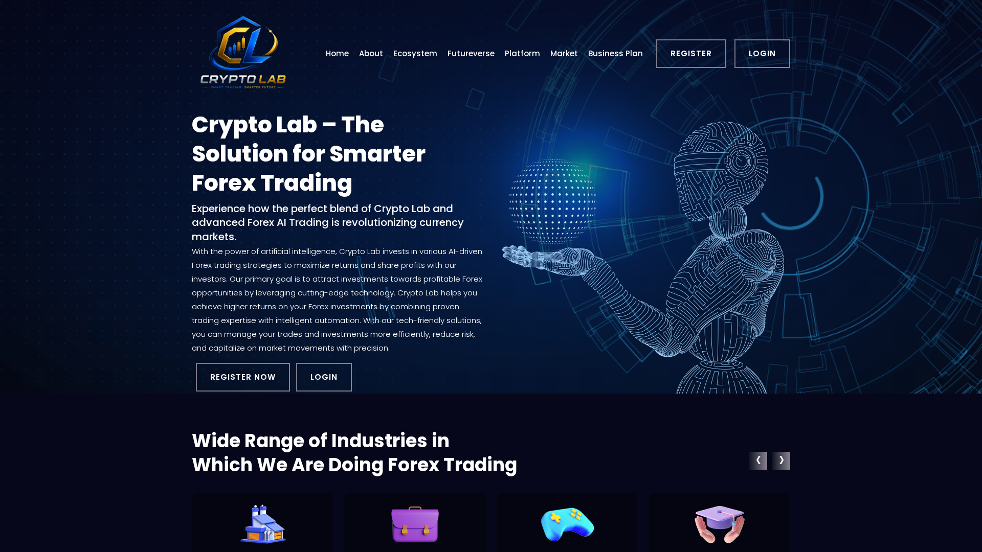 Screenshot of cryptolab.exchange