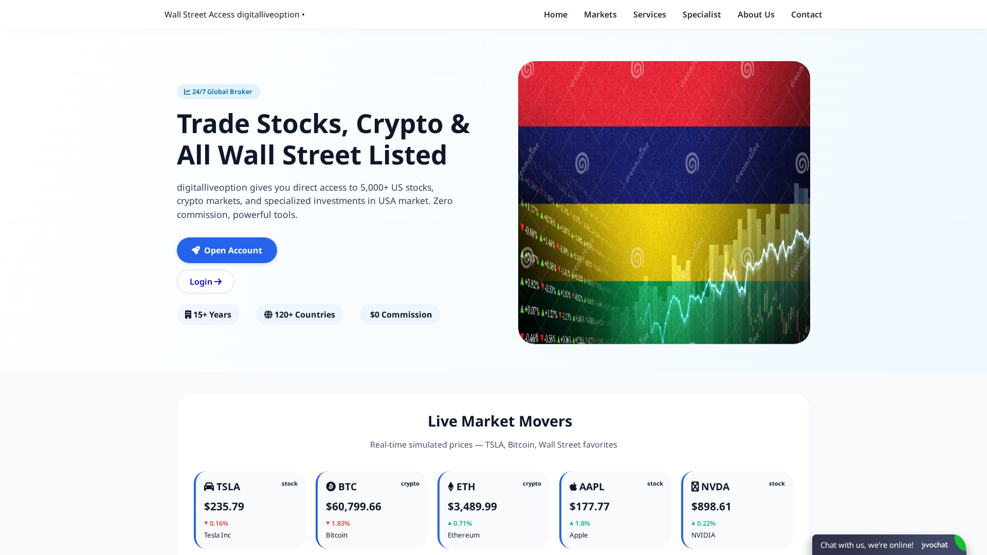 Screenshot of digitalliveoption.xyz
