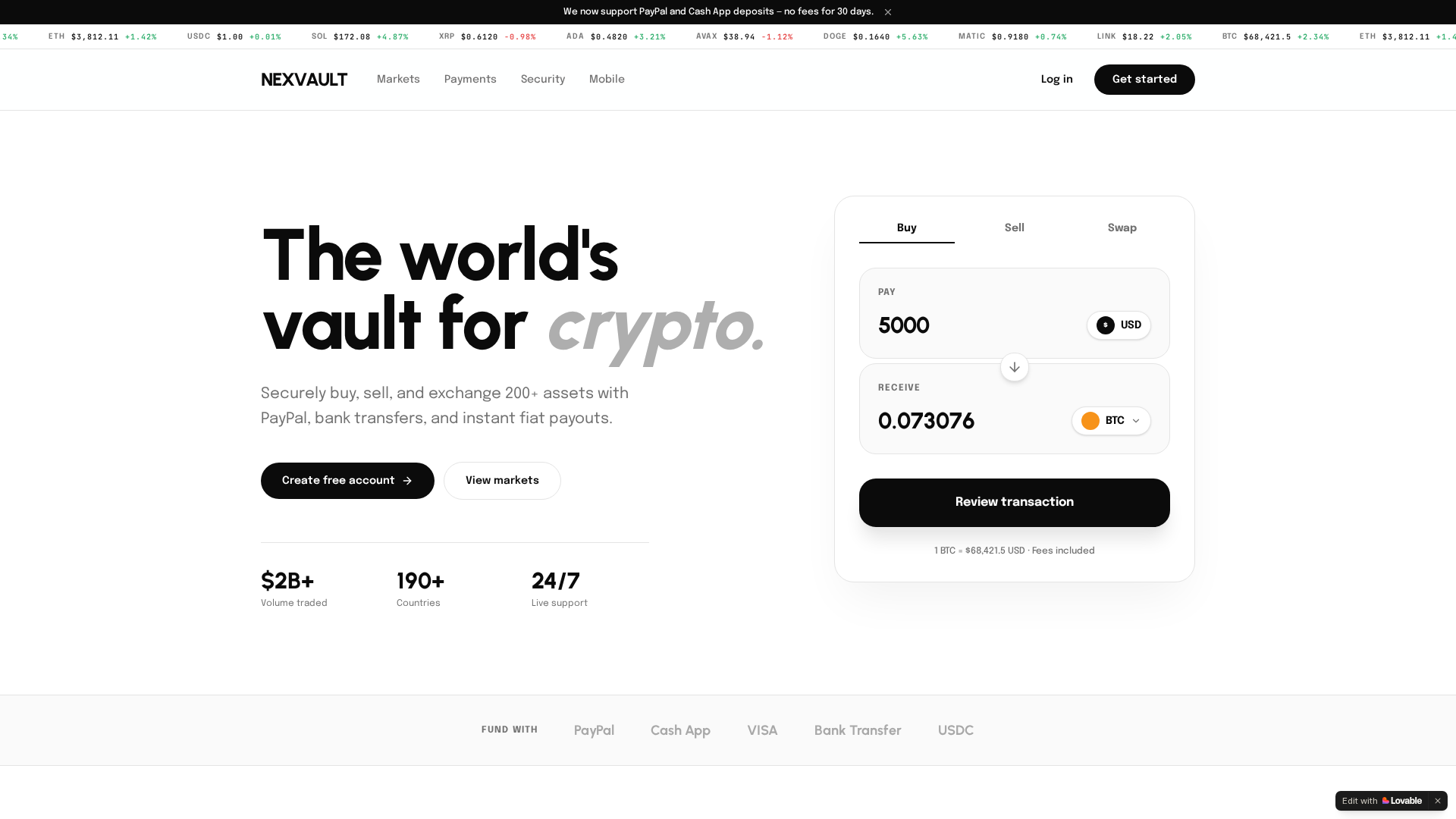 Screenshot of changellyex.com