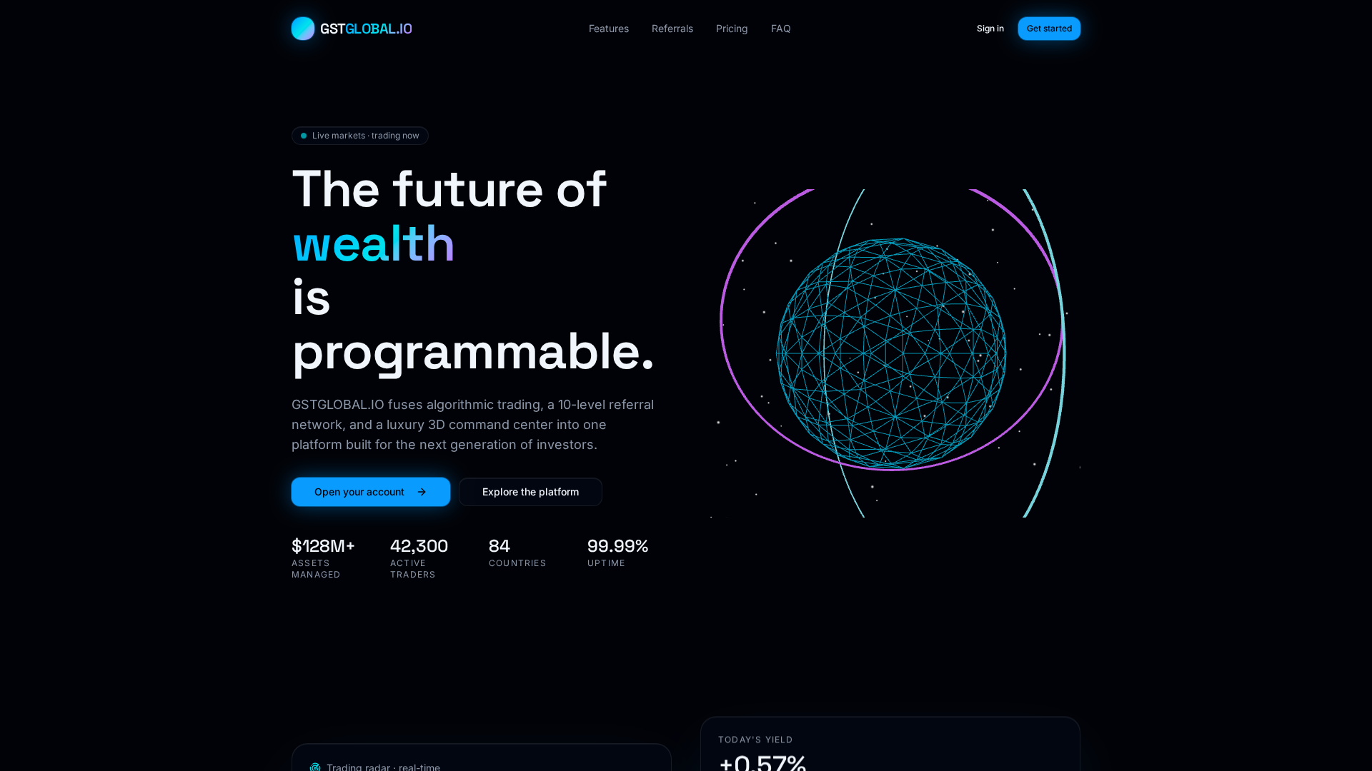 Screenshot of gstglobal.io