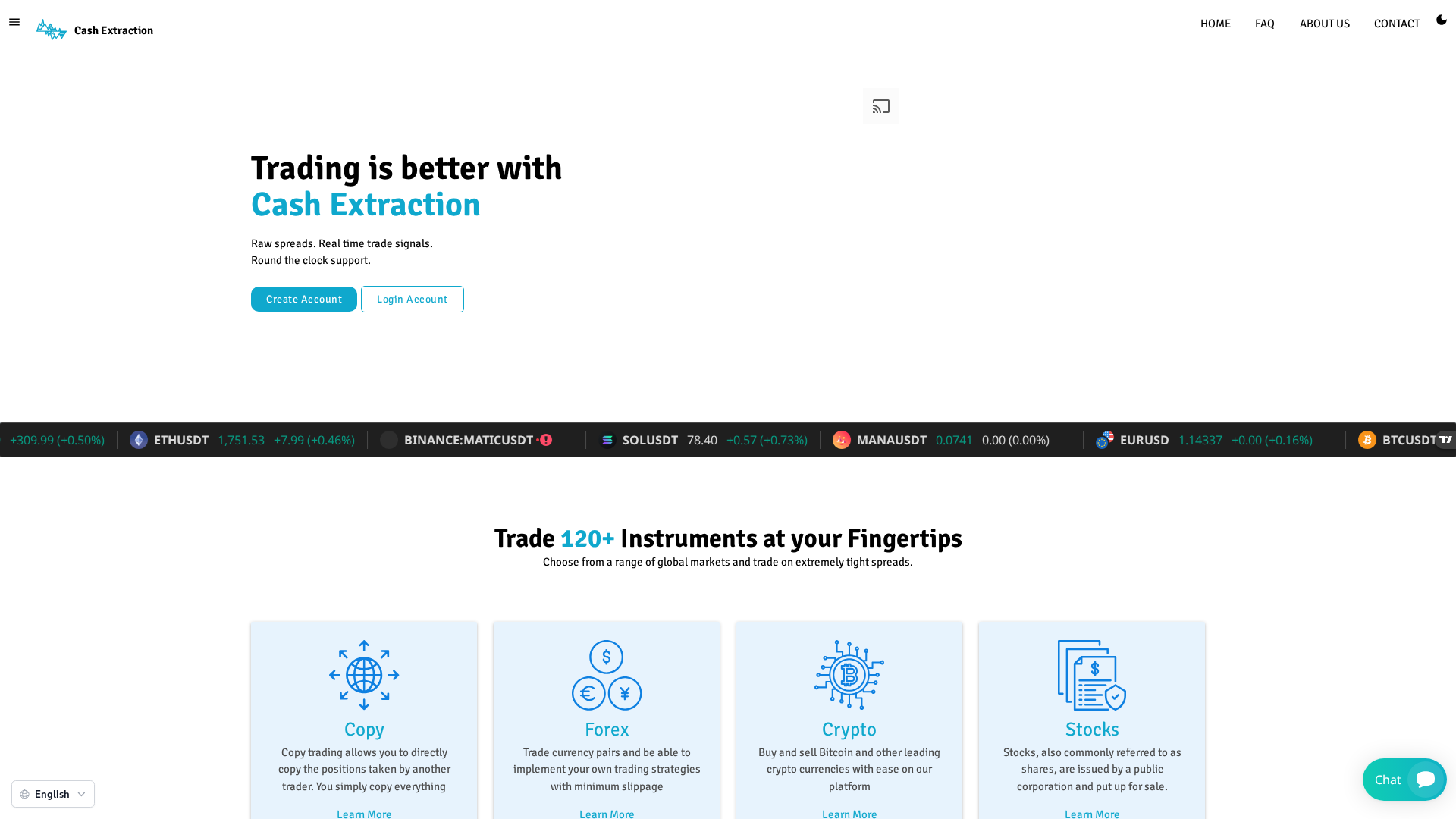 Screenshot of cashextractions.live