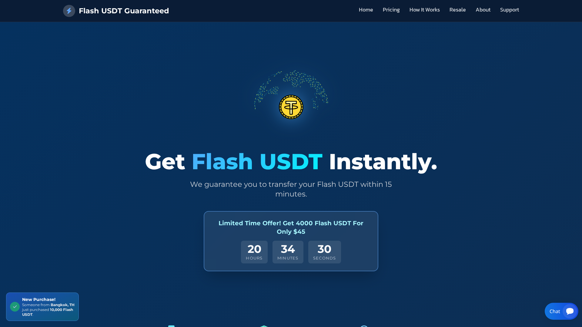 Screenshot of usdtflashtoken.shop