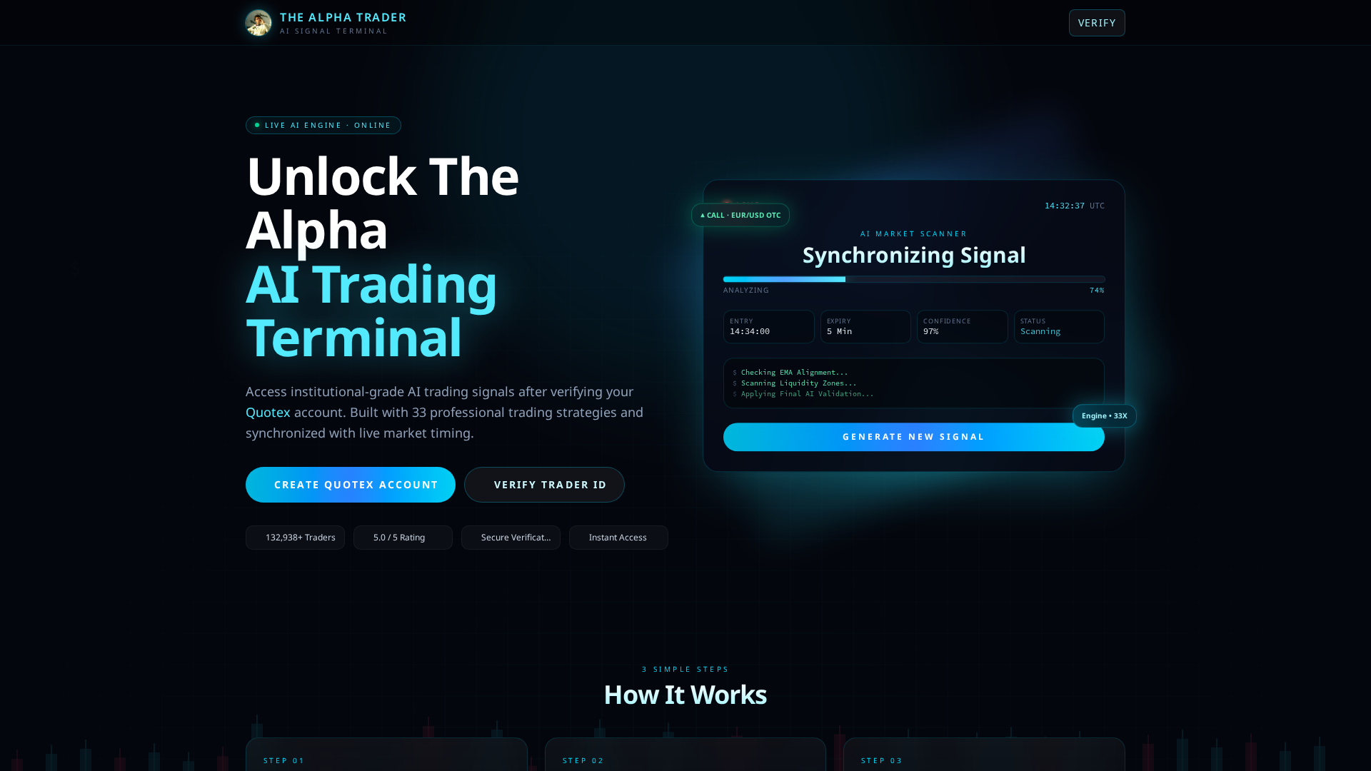 Screenshot of thealphatraderaibot.online