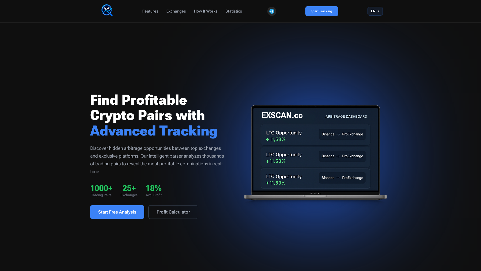 Screenshot of exscan.cc