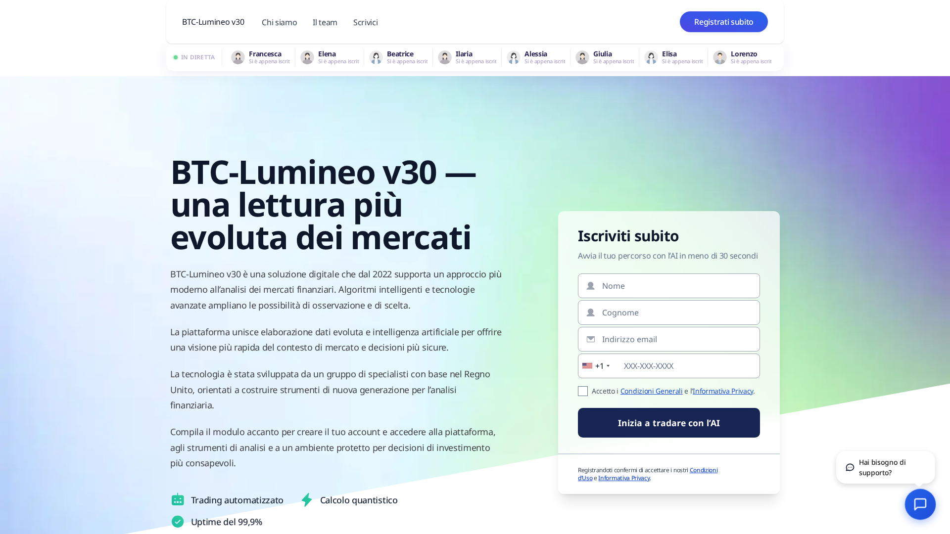 Screenshot of btc-lumineov30ai.com