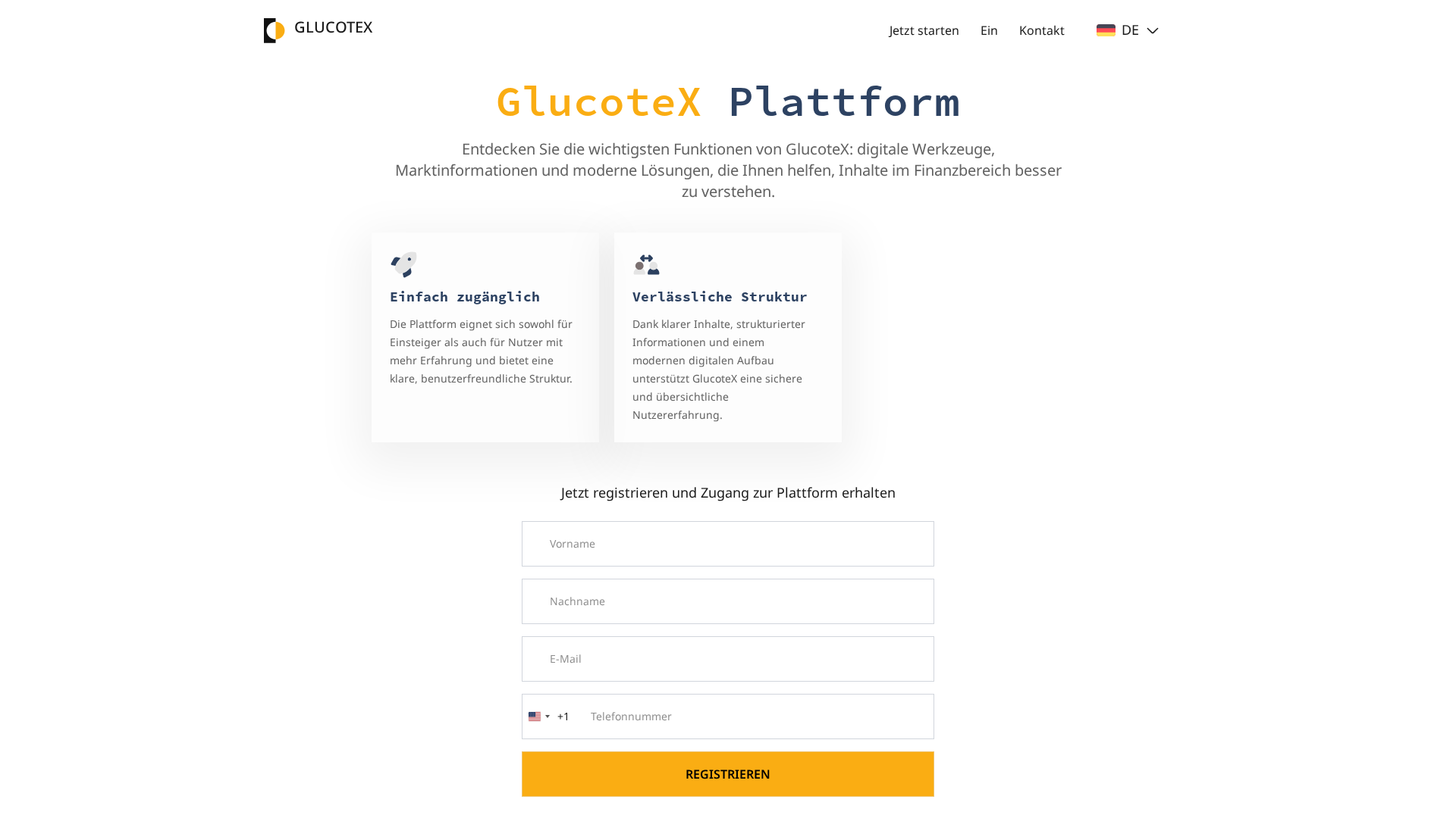 Screenshot of glucotex-de.live