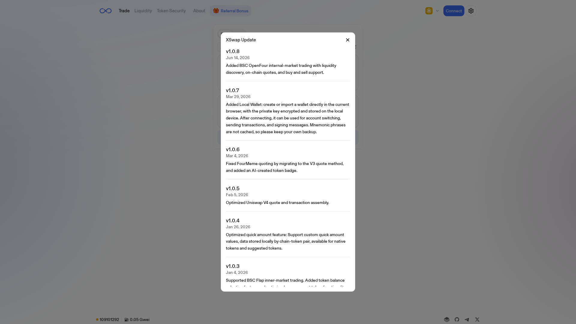 Screenshot of xswap.click