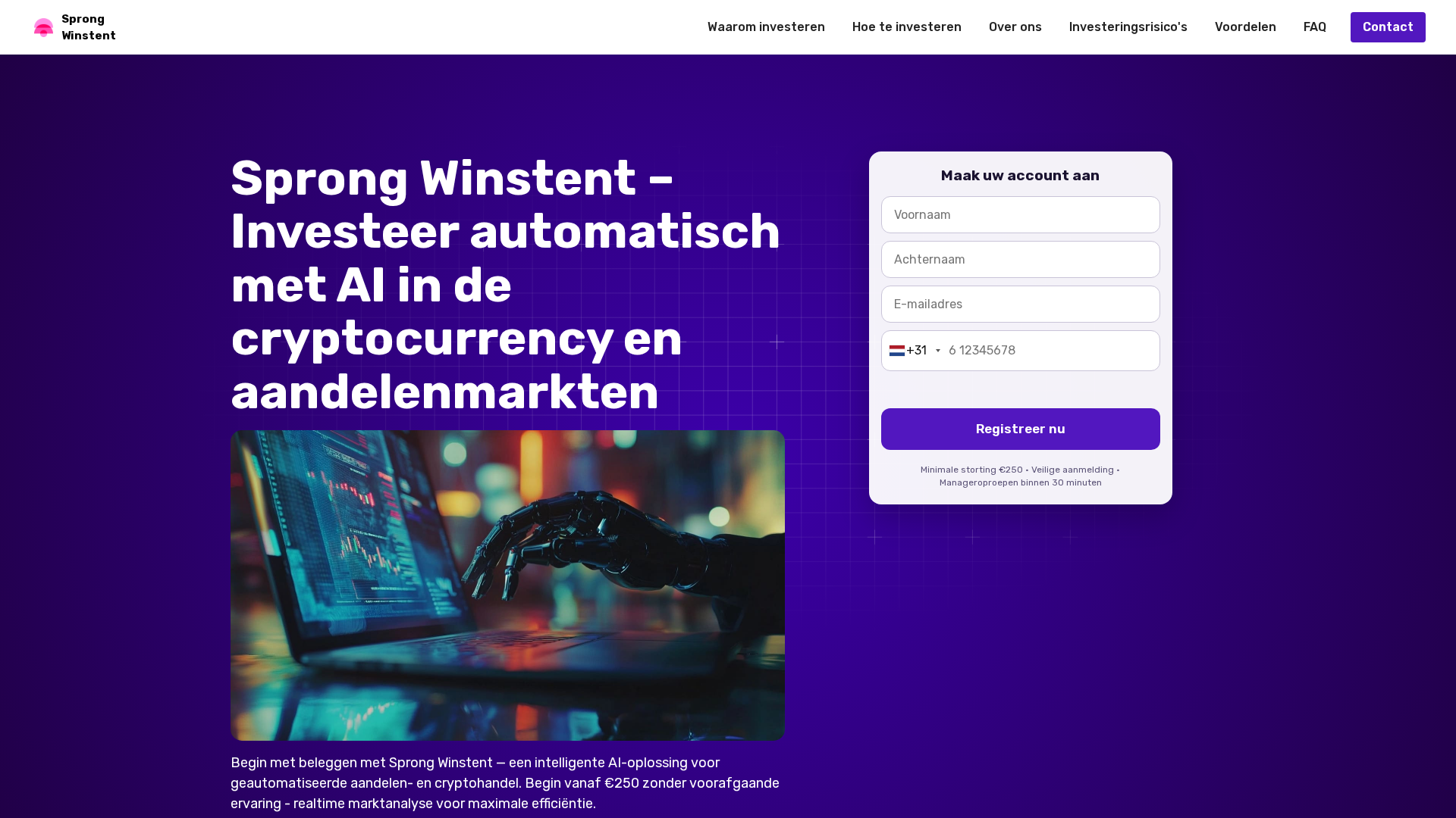 Screenshot of sprong-winstent.business