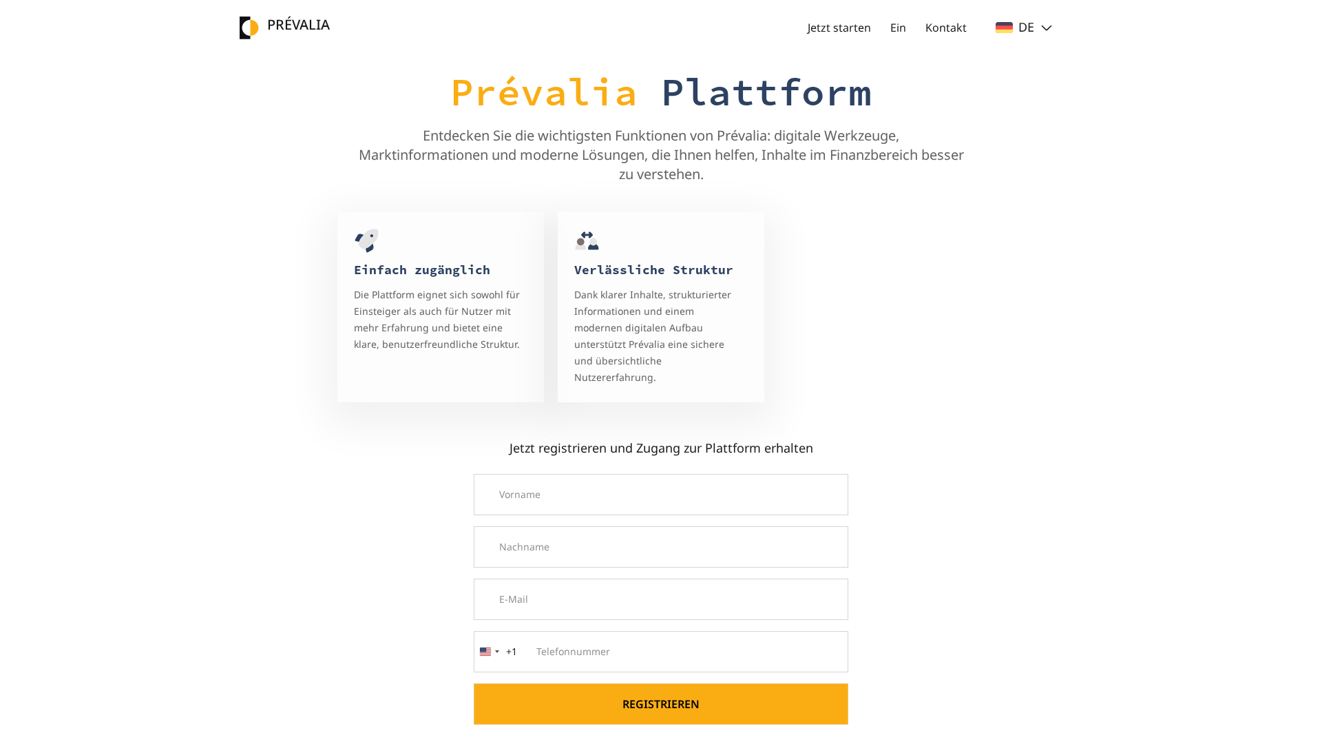 Screenshot of prevalia-de.live