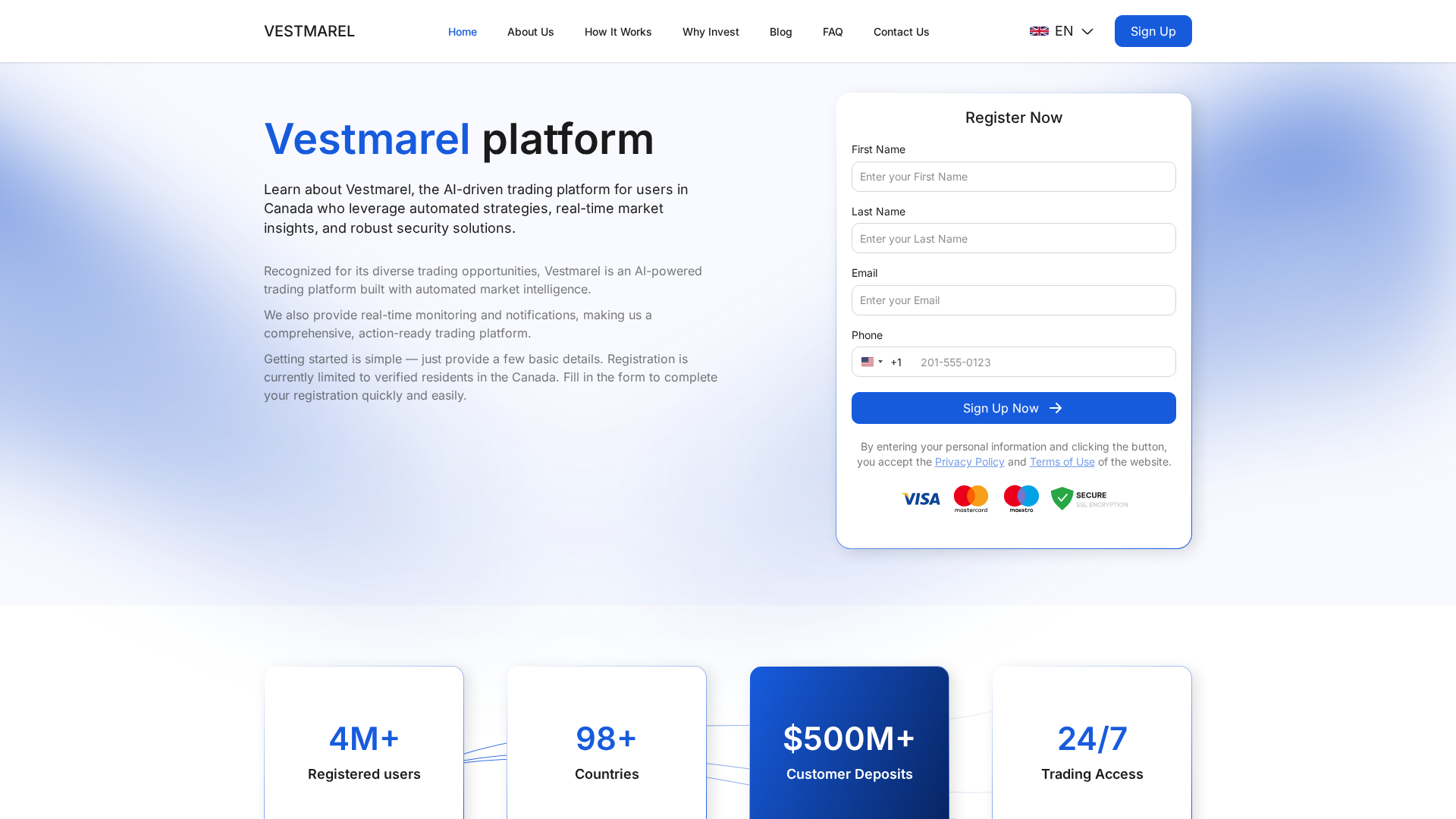 Screenshot of vestmarel.net
