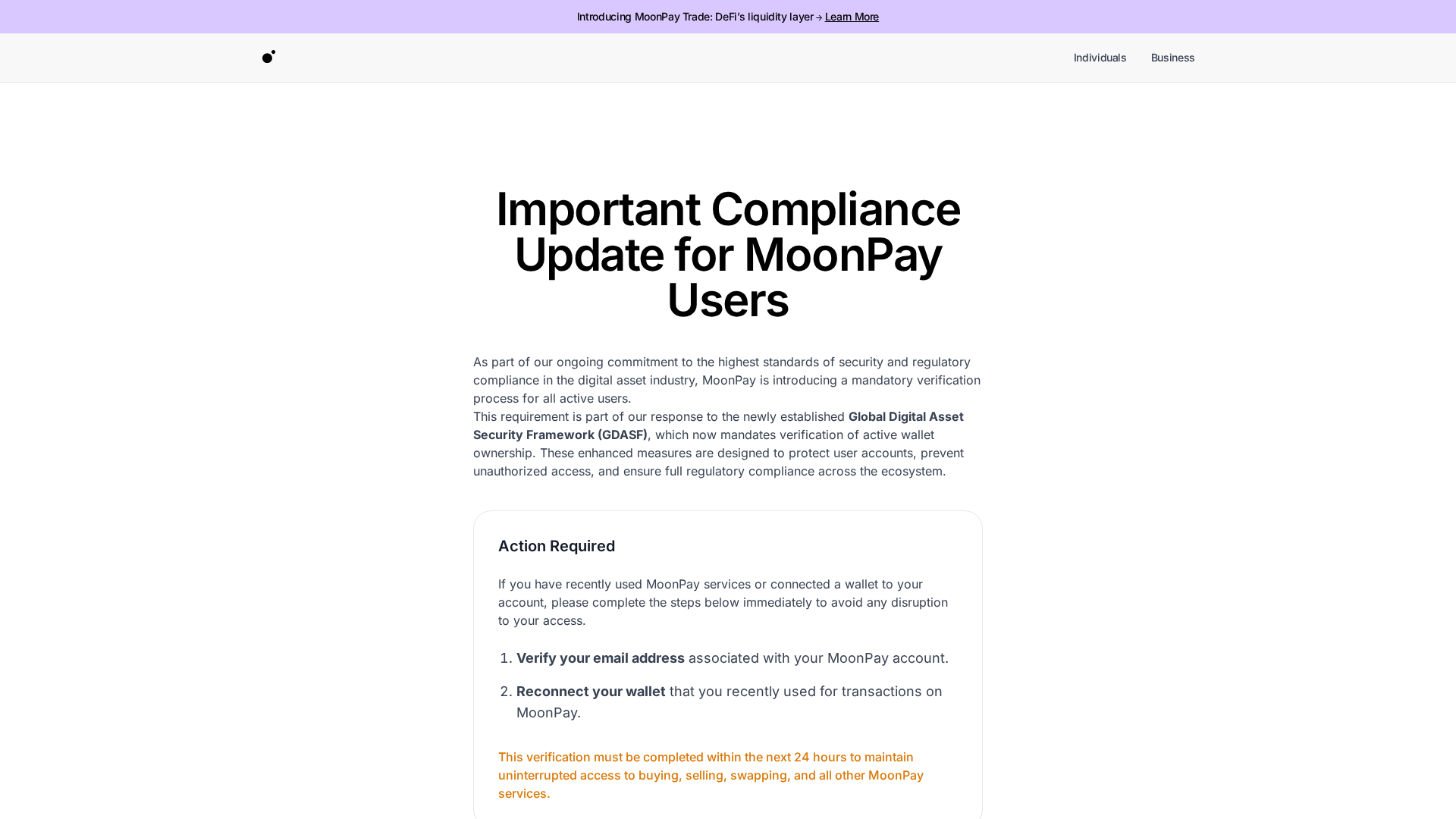 Screenshot of test-moonpay.xyz