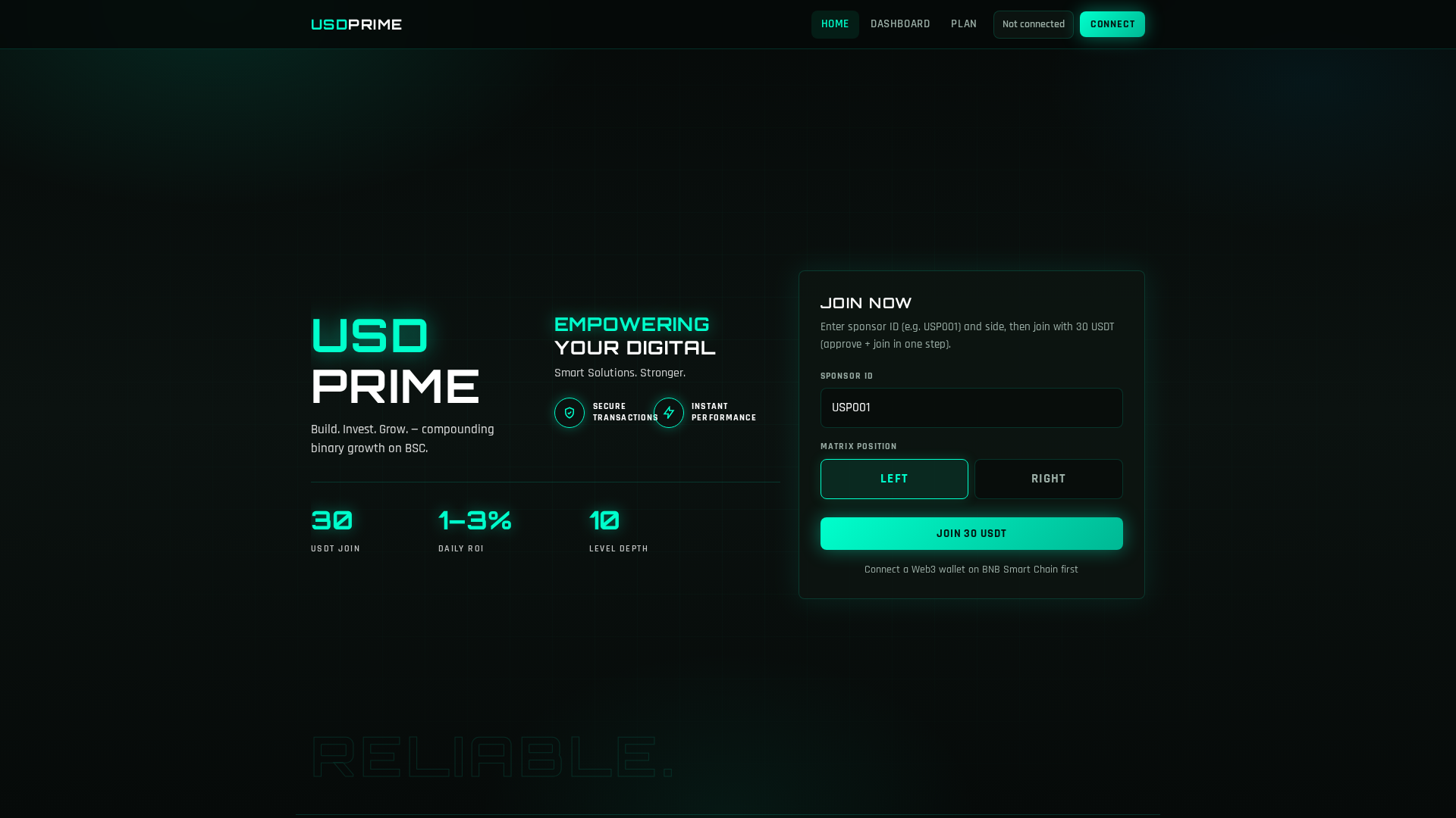 Screenshot of usdprime.live