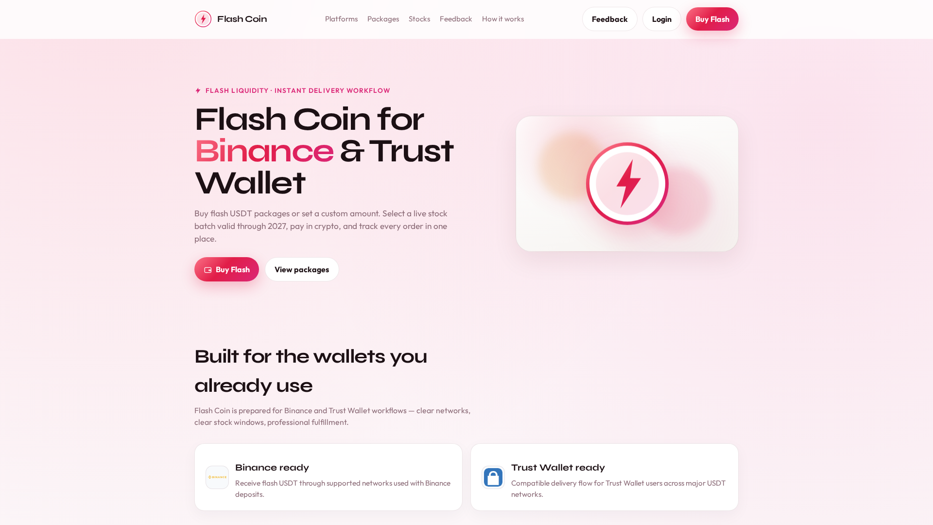 Screenshot of flashcoin.buzz