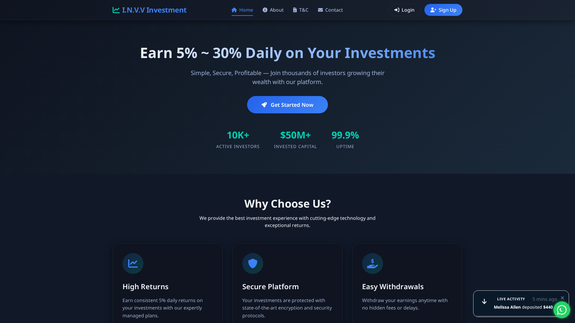 Screenshot of ivvninvestment.online