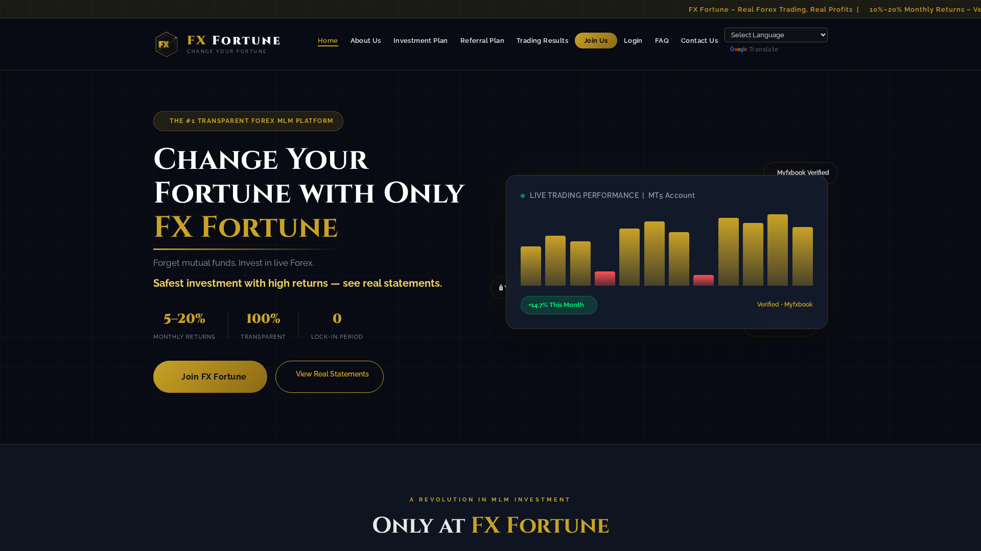 Screenshot of fxfortune.net