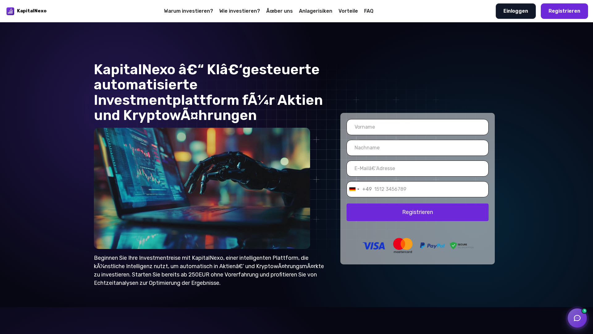 Screenshot of kapitalnexo.com