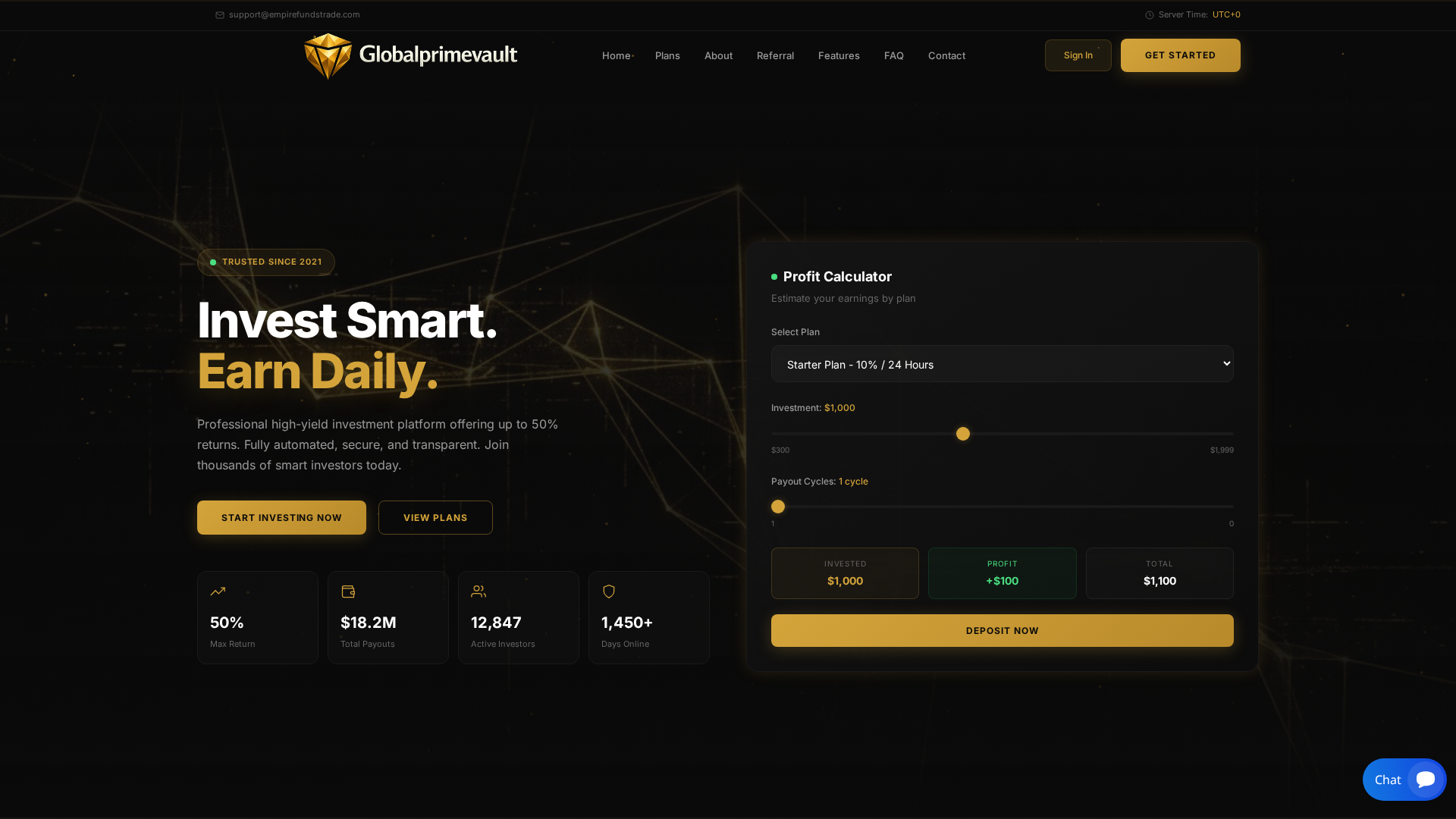 Screenshot of empirefundstrade.com