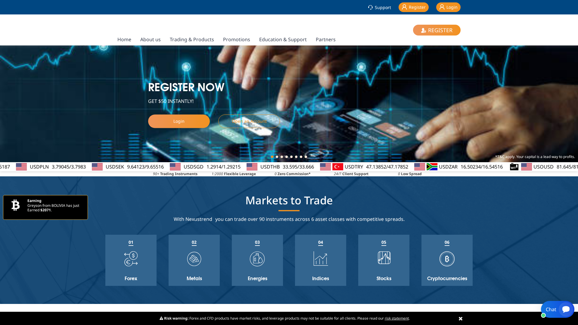 Screenshot of nexustrendpro24.com